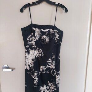 Ann Taylor 100% Silk Black & White Dress NWT
